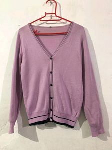 Pink Woolen Cardigan (Women)
