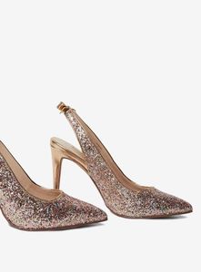 Dorothy Perkins Pink Glitz Slingback Court Shoes