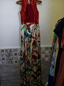 Floral Sequin Maxi Dress 32 to 34 inches