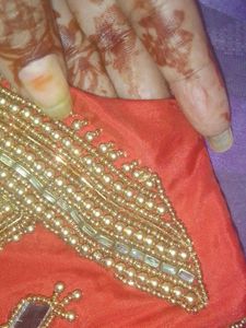 Red Embellished Saree Blouse