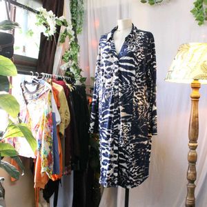 Animal Print Shirt Dress