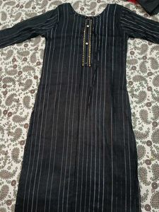 Striped Black Kurti
