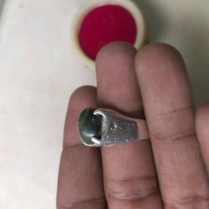 Natural Cat’s Eye Lahsuniya Gemstone Silver Ring |