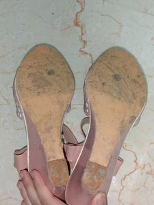 Manisha Pink Glitter Heels - Size 6