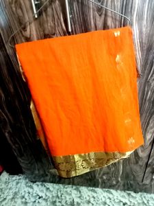 100% pure cotton saree with big borders