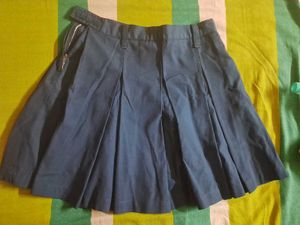 2 Sets Of Navy Blue Pleated Skirt