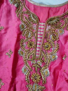 Elegant Pink Kurta plazo and dupatta set