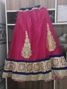 Pink Embellished Ethnic Skirt