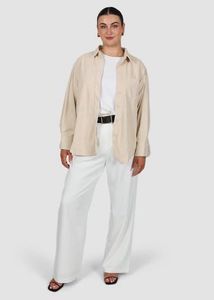 Pintresty Beige Formal UNIQLO Shirt