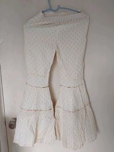 White Tiered Palazzo Pants