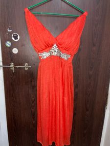 Elegant Orange Dress
