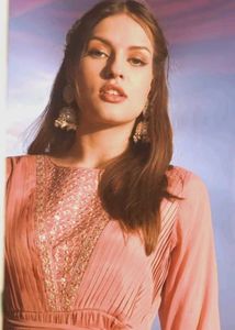 Elegant Pink Embellished Dress
