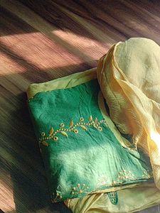 Beautiful Cotton Suit With Pure Dupatta