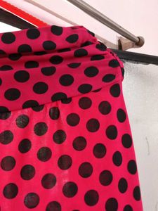 Red &amp; Black Polka Dot Wide Leg Pants