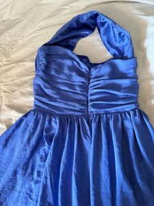 Blue Halter Mini Dress