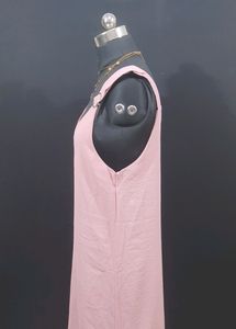 Peach Deep Neck Dress | Bust 38 | Waist 40 | Lengt