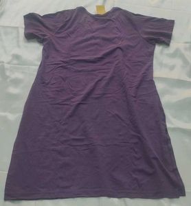 Purple Embellished T-Shirt Dress