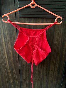 Garage red Back less Crop Top ❤️
