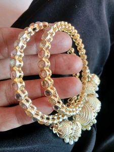 Golden Bangles with Charms