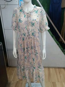 Knee Length Floral Dress
