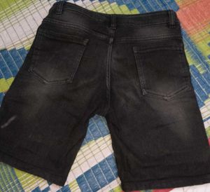 Black Denim Shorts
