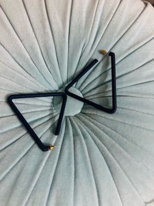 Navy Blue Geometric Acrylic Triangle Hoop Earrings