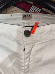 Only Brand Men White Jeans