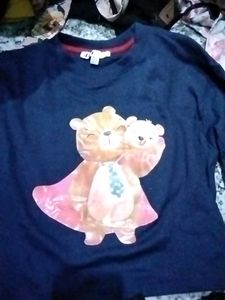 Cute Bear Graphic Top