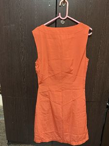 Vero Moda Satin Peach Dress