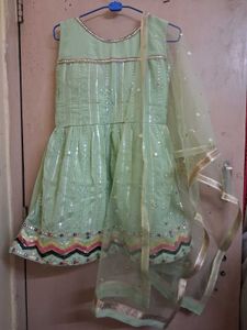 Mint Green Embellished Party Dress
