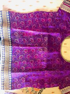 Beautiful Saree In Net N Silk Apt For Festive Wear