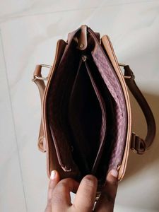 Brown Structured Satchel