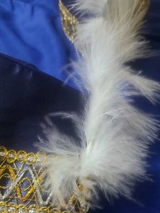Qawalli Cap In Satin Blue