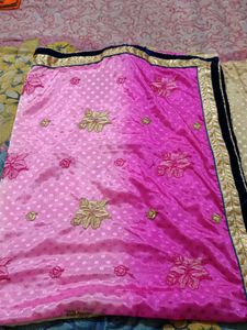Pink Floral Saree