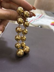 Gold Ball Drop Earrings
