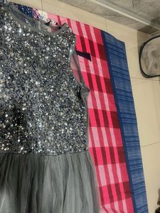 Grey Stone Work Glamorous Maxi Dress