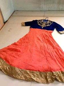 Orange &amp; Blue Party Gown