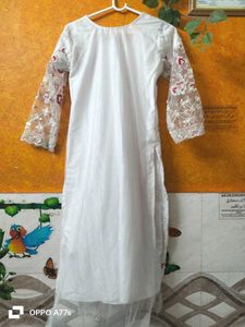 Elegant White Embroidered Kurta Set