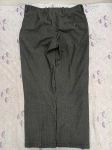 Gray Herringbone Dress Pants