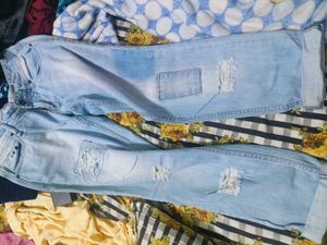 Ripped Light Wash Jeans