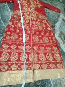 Red &amp; Gold Salwar Kameez Suit