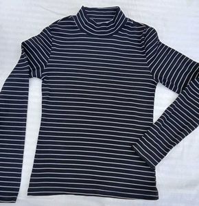 Striped Turtleneck Top