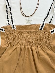 Tan Lace Trim Cami