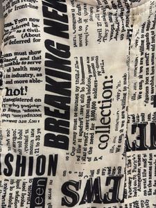 Newspaper Print Bustier Crop Top