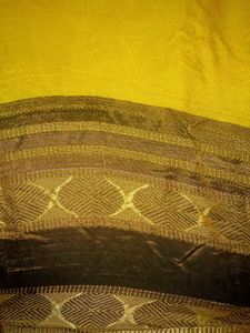 Yellow Patterned Fabric Saree