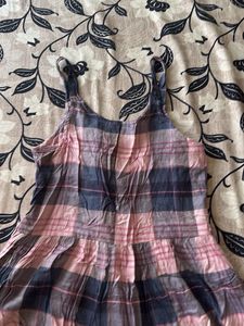 Pink &amp; Blue Plaid Dress