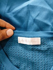 Aqua Blue Wool Vest