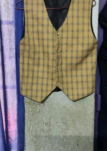 Boys Coat Suit Set With Shirt Checkered