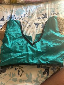 Front Open Sea Green Blous