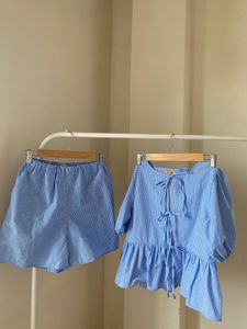 Trendy Tie Tops Set (Tops & Halfpant)